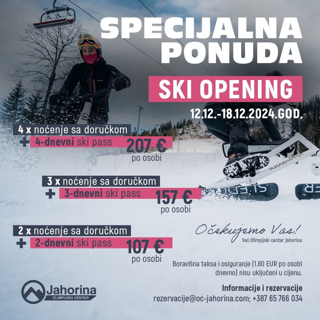 Specijalne ponude za sve ljubitelje skijanja – smještaj + ski pass!