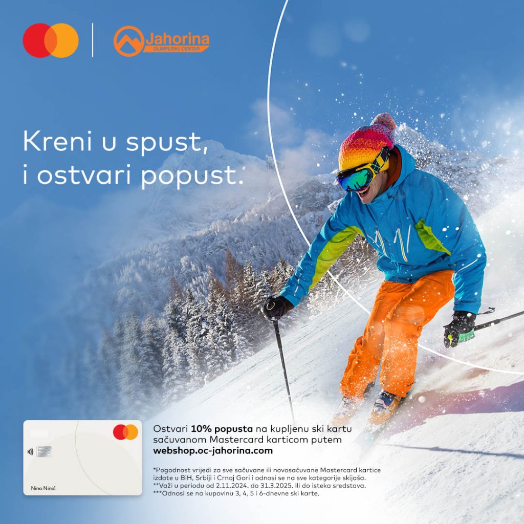 Ostvari 10% popusta na ski karte uz Mastercard pogodnosti!